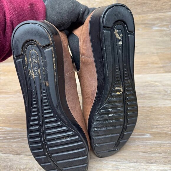 Cole Haan Signature Grandos Waterproof Wedge Brown Chelsea Boots Women's Size 9 - Picture 4 of 7